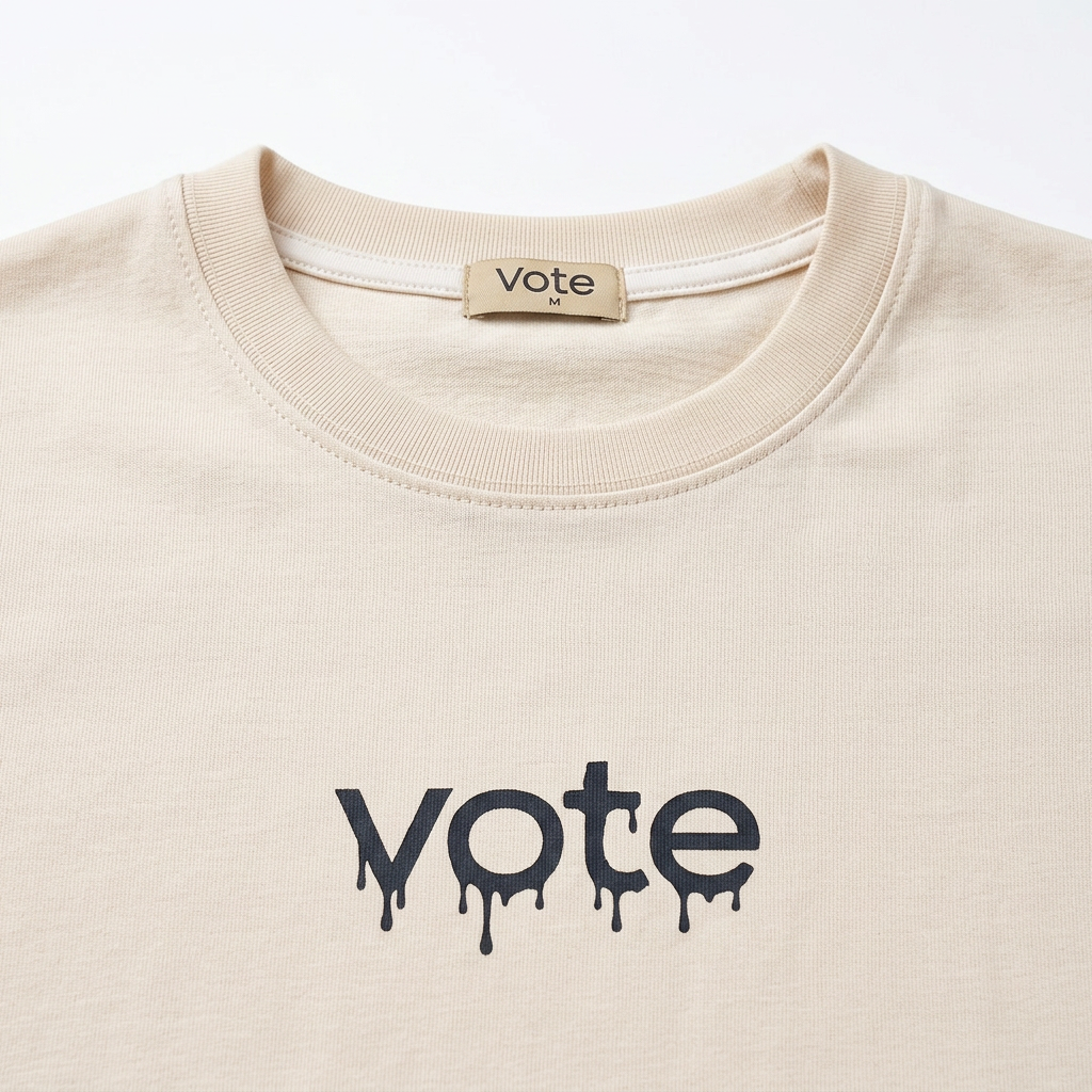 VOTE Oversized Printed T-Shirt 0726