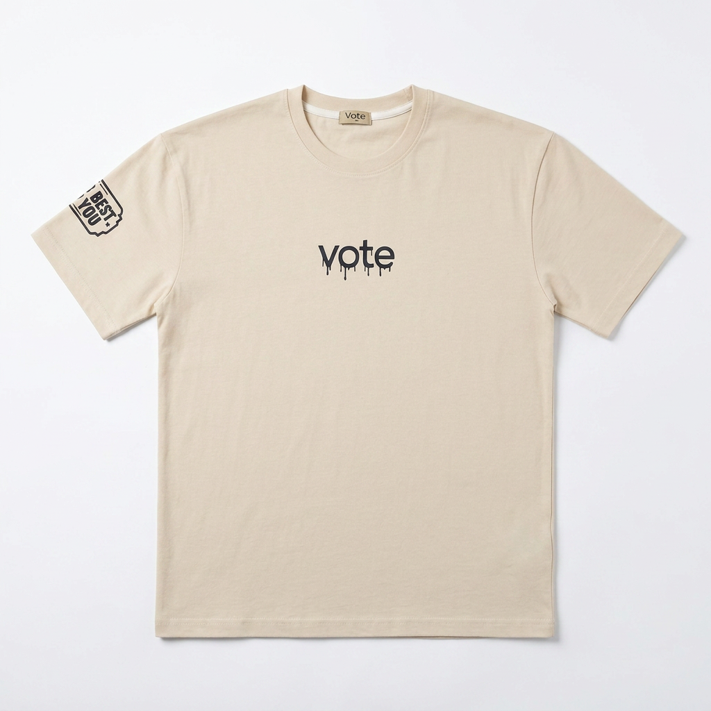 VOTE Oversized Printed T-Shirt 0726