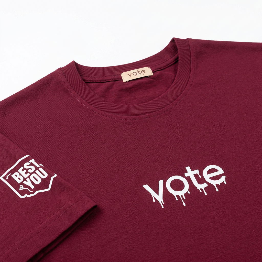 VOTE Oversized Printed T-Shirt 0726