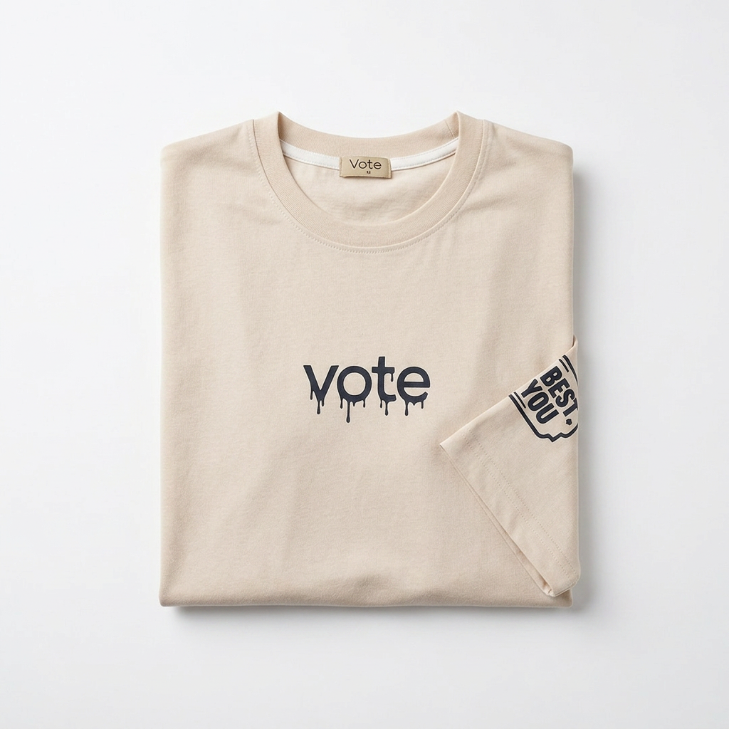 VOTE Oversized Printed T-Shirt 0726